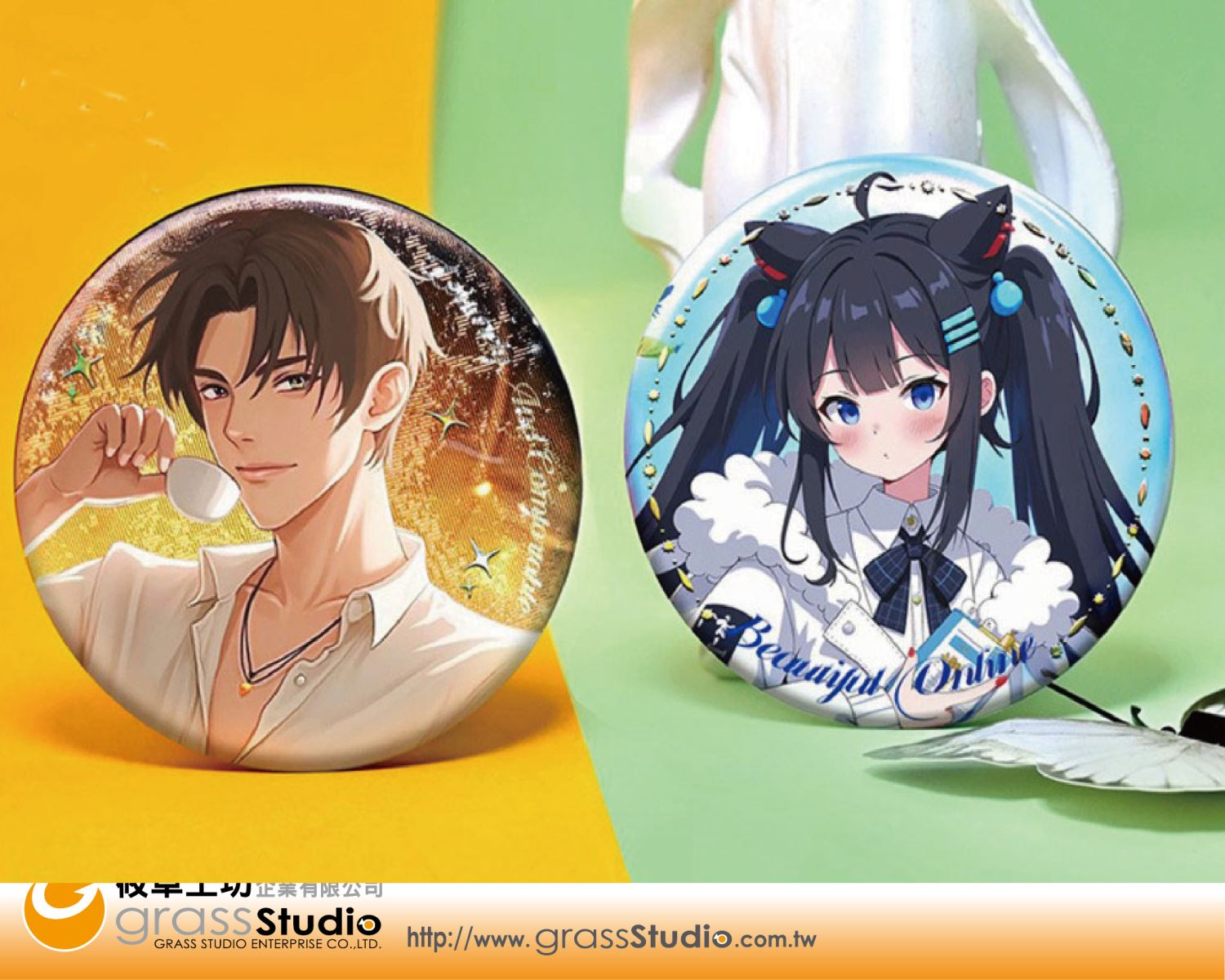 立體浮雕馬口鐵胸章