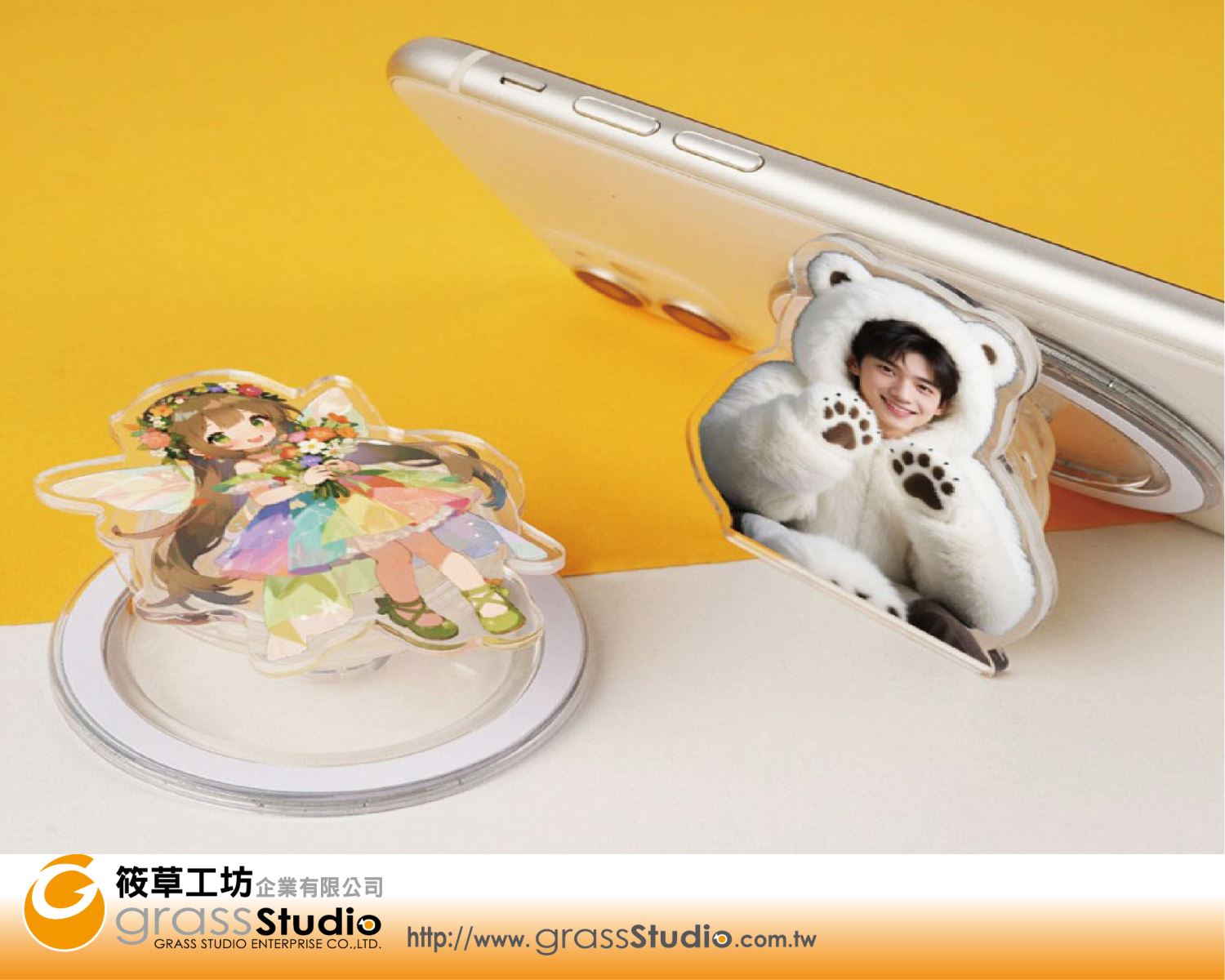 手機磁吸氣囊支架(壓克力印刷)