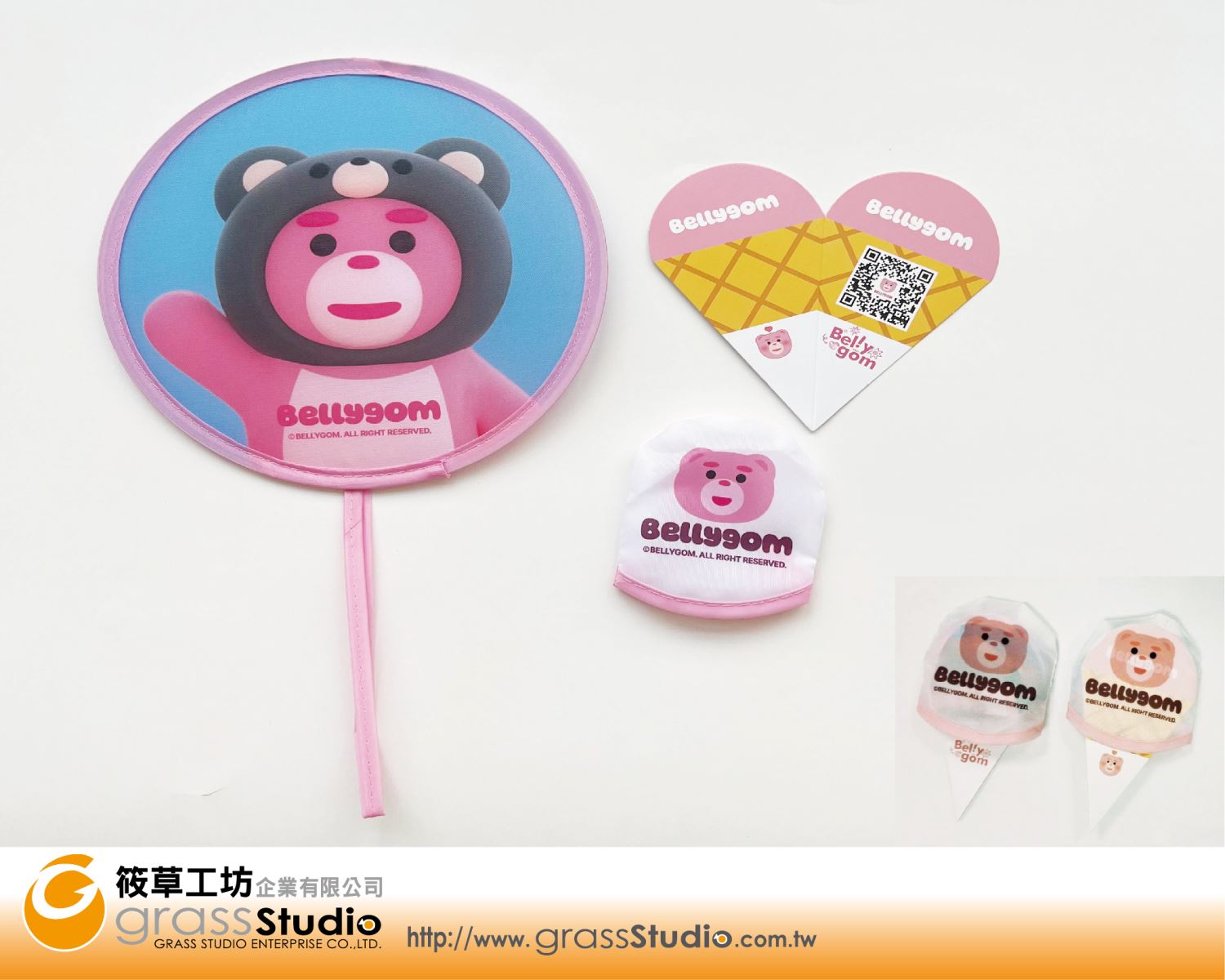 BELLYGOM-折疊扇+紙卡
