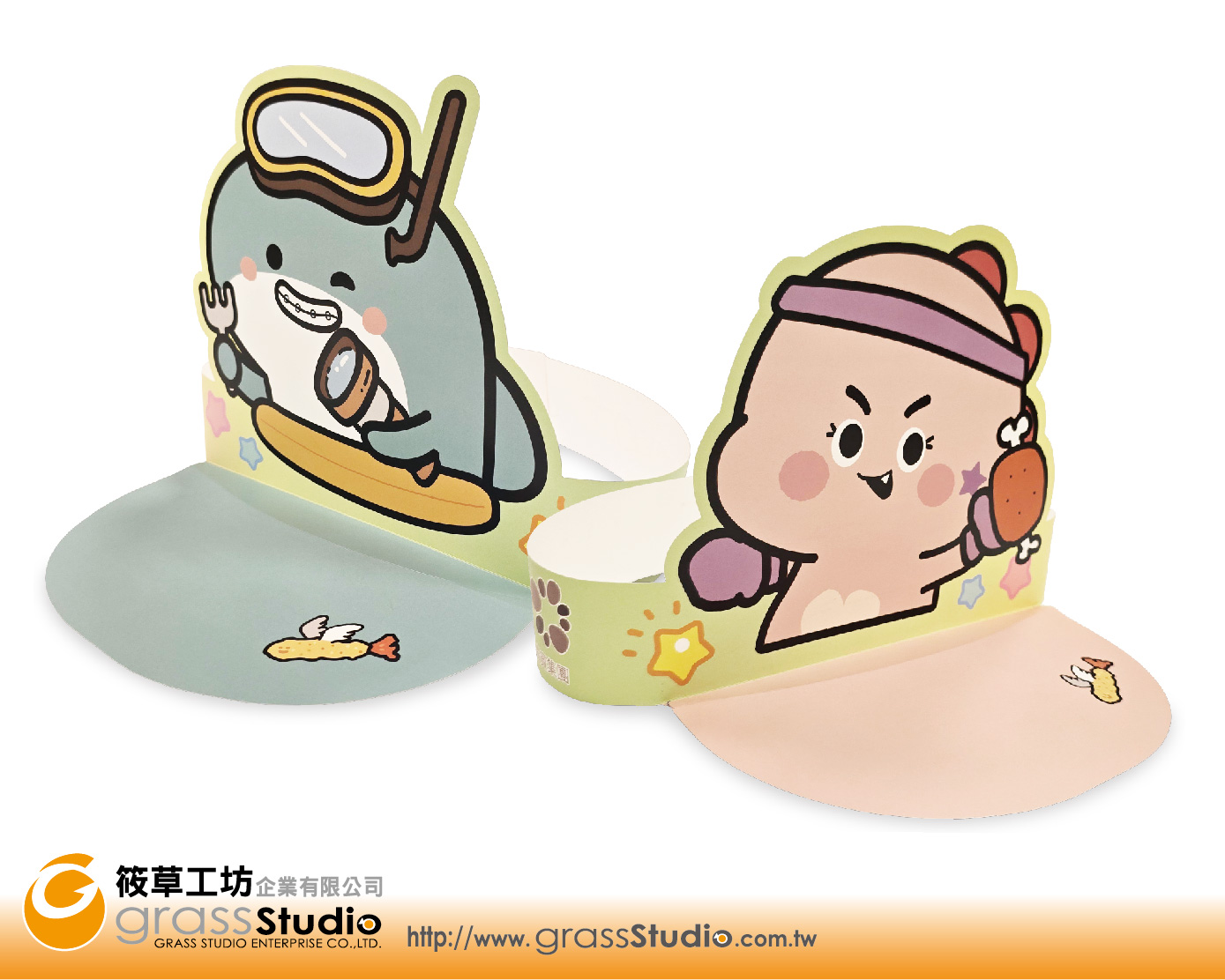 三款造型紙頭箍